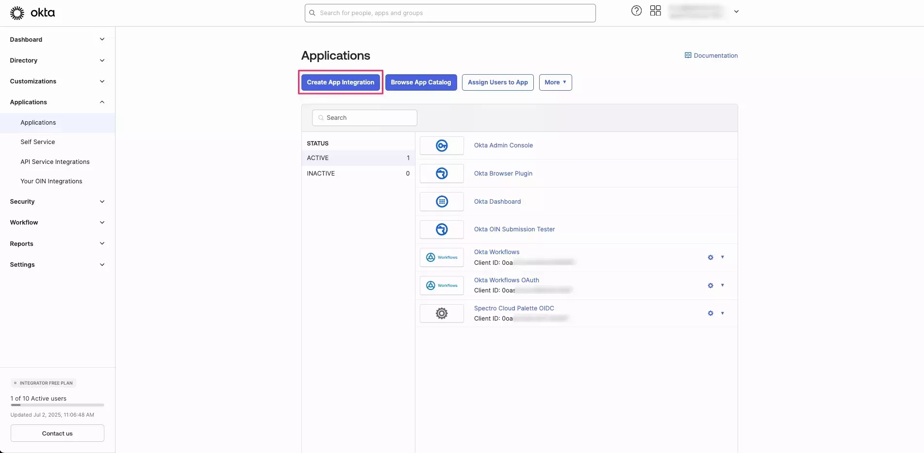 Create Okta Application